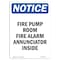 Signmission OSHA Notice, 7" Height, Fire Pump Room Fire Alarm Annunciator Sign, 7" X 5", Portrait OS-NS-D-57-V-12639 - alternate 1